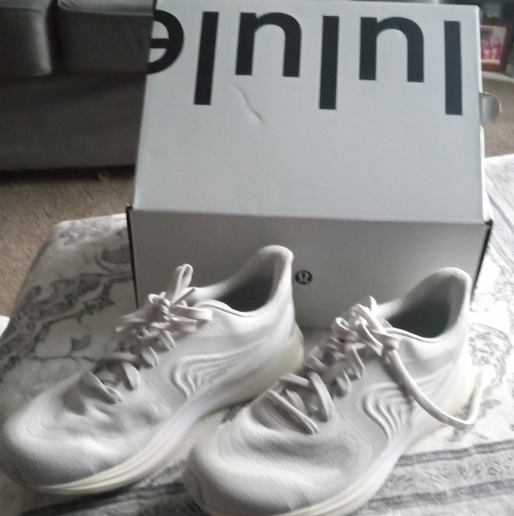 Lululemon White and Gray Athletic Shoes